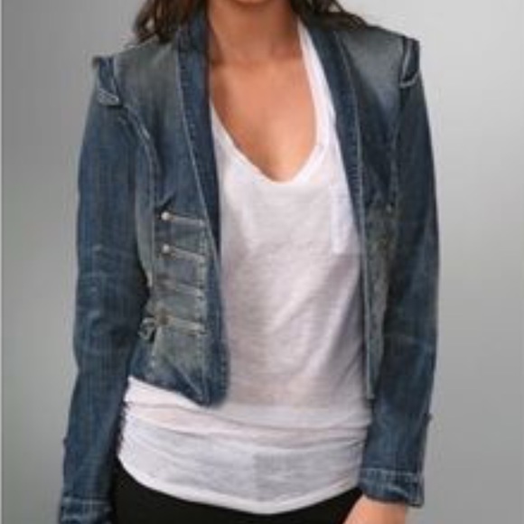 denim military jacket